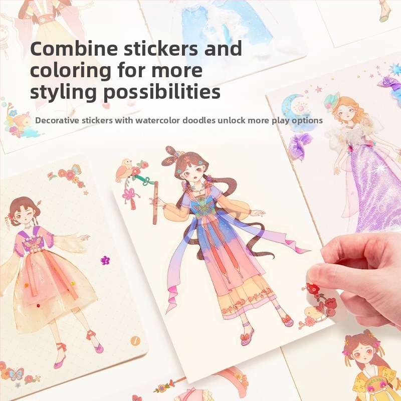 Mideer ručno izrađena DIY igračka za djevojčice – Tiha knjiga s dodacima za princezin kostim, uzrast 4–6 godina