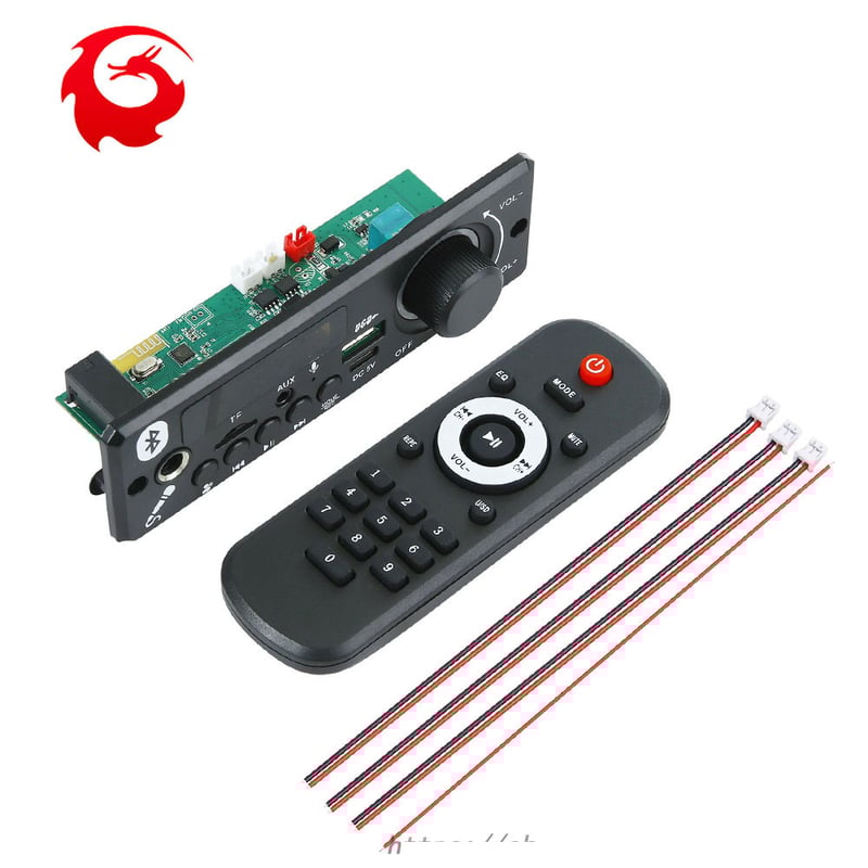 5 V pastiprinātājs, mikrofons, 2 * 3 W Bluetooth dekoders, krāsu ekrāns ar ierakstīšanas funkciju, bezzudumu zvanīšanas mātesplate ar Bluetooth MP3 atbalstu