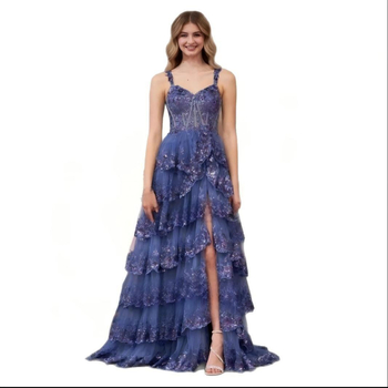 Női estélyi ruha A-vonalú fazonban pántos, hosszú, 3/4-s ujjak, magas derék, poliészter, 2025 téli szezon