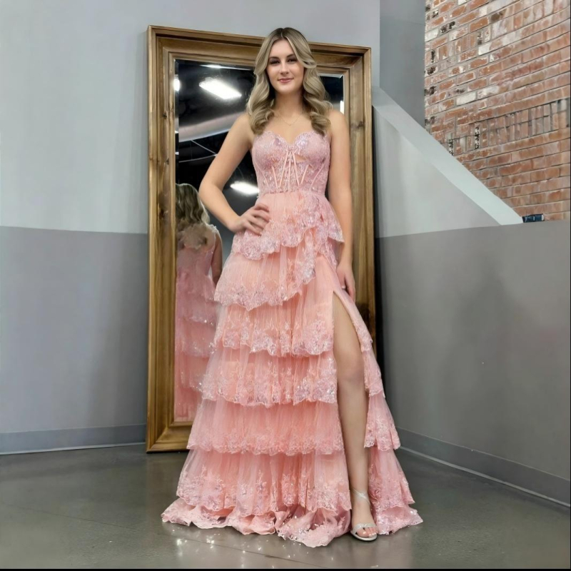 Női estélyi ruha A-vonalú fazonban pántos, hosszú, 3/4-s ujjak, magas derék, poliészter, 2025 téli szezon