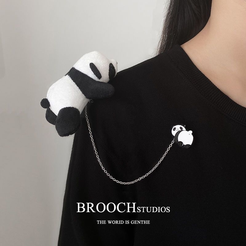 Broš s dinosaurusom, plišanim Pikachu, tigrom i pandom — cinkov legura, elektrogalvanizacija, INS stil, unisex