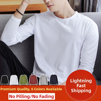 Korejas stilā garām piedurknēm T-krekls, modal audums, šaurs piegriezums (apļveida kakla izgriezums, visiem gadalaikiem)