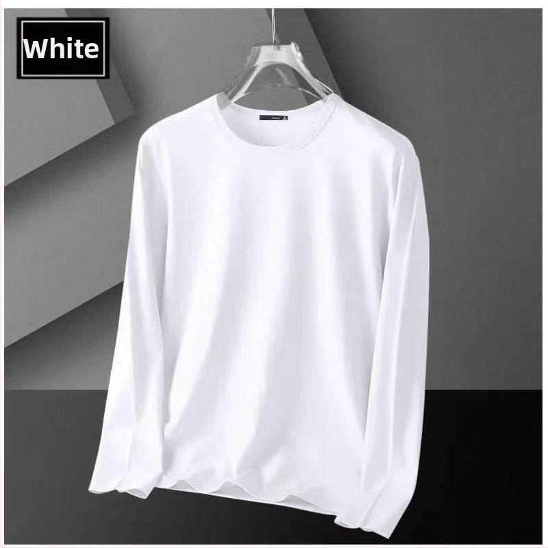 Korejas stilā garām piedurknēm T-krekls, modal audums, šaurs piegriezums (apļveida kakla izgriezums, visiem gadalaikiem)