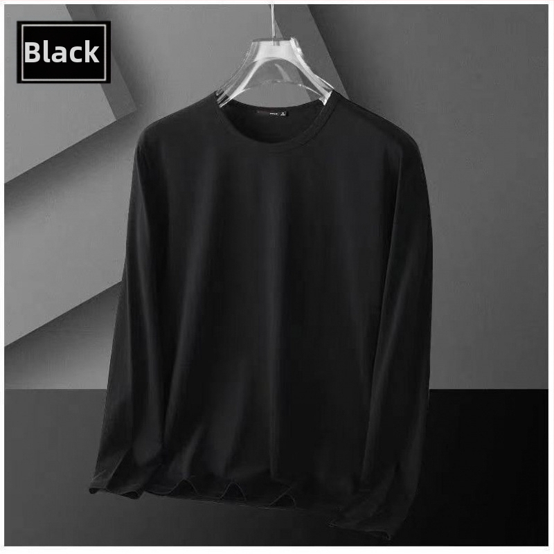 Korejas stilā garām piedurknēm T-krekls, modal audums, šaurs piegriezums (apļveida kakla izgriezums, visiem gadalaikiem)