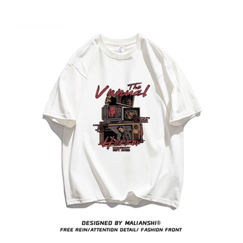 Vīriešu īsām piedurknēm T-krekls ar apaļu kakla līniju, brīvs piegriezums, pilsētas teksta apdruka, antibakteriāla apdare