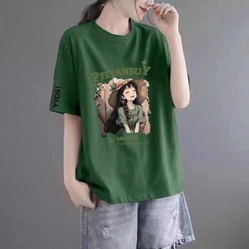 Ženski T-shirt plus veličine, ležernog kroja, za ljeto, s kratkim rukavima, koji skriva trbuh