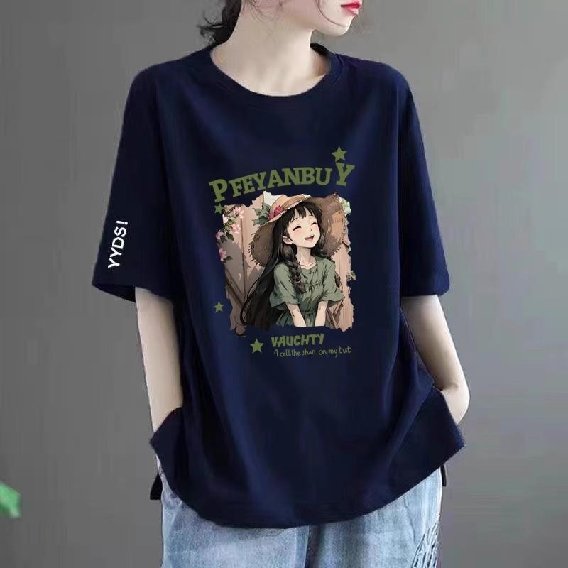 Ženski T-shirt plus veličine, ležernog kroja, za ljeto, s kratkim rukavima, koji skriva trbuh