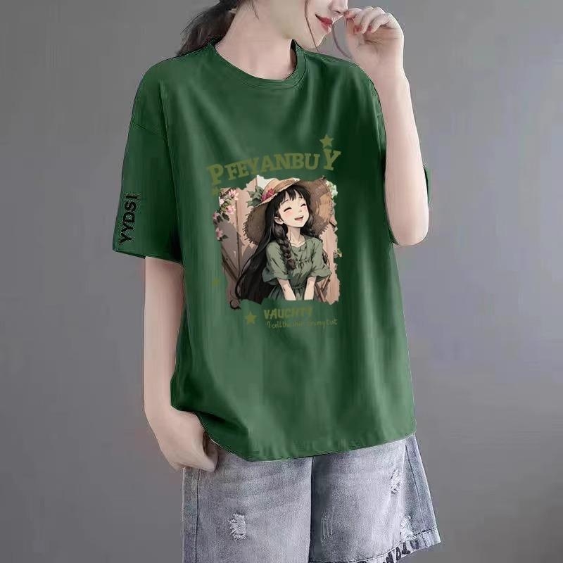 Ženski T-shirt plus veličine, ležernog kroja, za ljeto, s kratkim rukavima, koji skriva trbuh