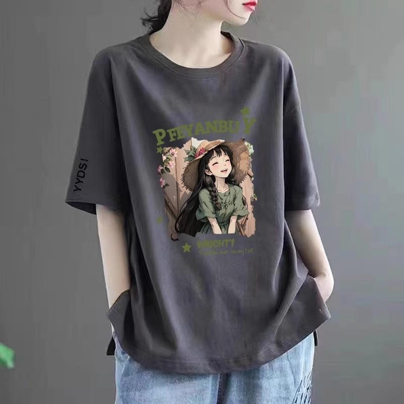 Ženski T-shirt plus veličine, ležernog kroja, za ljeto, s kratkim rukavima, koji skriva trbuh
