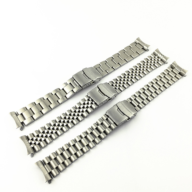 Nerđajući čelični kaiš za sat SKX007/009, širina 20–22 mm, ronilačka sigurnosna kopča s tri perlice