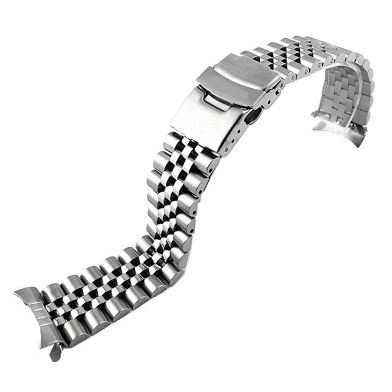 Nerđajući čelični kaiš za sat SKX007/009, širina 20–22 mm, ronilačka sigurnosna kopča s tri perlice