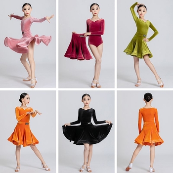 Meitenēm latīno dejas kostīms rudens/ziemas sezonai, PVC līdz 30% un poliestera 30–50% maisījums, ķīniešu stils, literārais retro