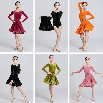 Meitenēm latīno dejas kostīms rudens/ziemas sezonai, PVC līdz 30% un poliestera 30–50% maisījums, ķīniešu stils, literārais retro