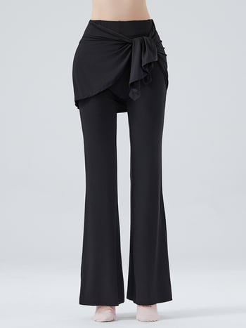 Γυναικείοι χορευτικοί παντελόνες από μεModal-βισκόζη ανάμειξη (93% ραϊόν, 7% σπάντεξ), λεπτό σιλουέτα με φλάερ, κάλυψη ισχίων, κατάλληλοι για σκηνή