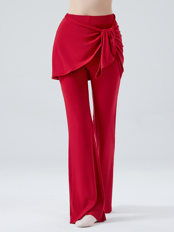 Γυναικείοι χορευτικοί παντελόνες από μεModal-βισκόζη ανάμειξη (93% ραϊόν, 7% σπάντεξ), λεπτό σιλουέτα με φλάερ, κάλυψη ισχίων, κατάλληλοι για σκηνή