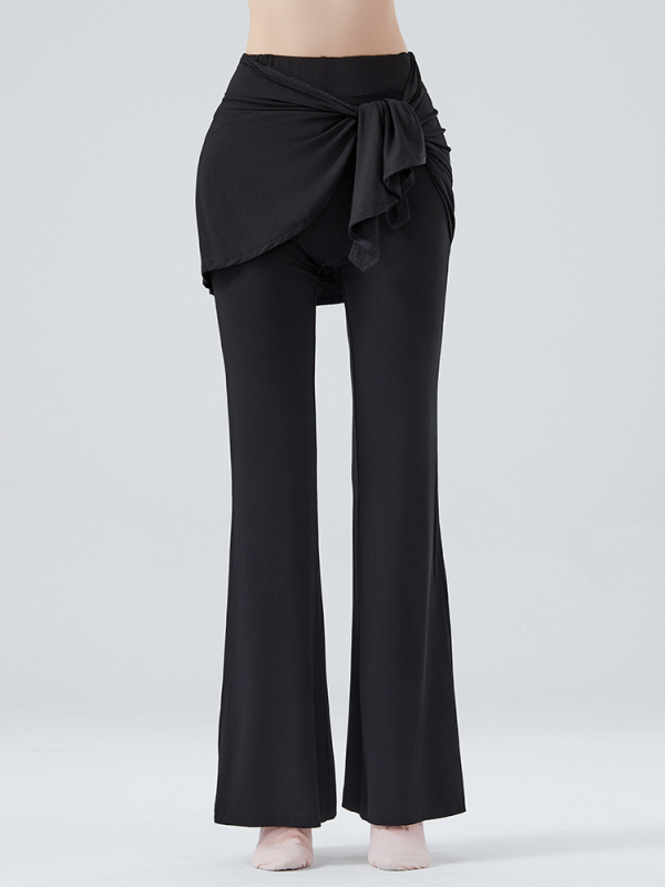 Γυναικείοι χορευτικοί παντελόνες από μεModal-βισκόζη ανάμειξη (93% ραϊόν, 7% σπάντεξ), λεπτό σιλουέτα με φλάερ, κάλυψη ισχίων, κατάλληλοι για σκηνή