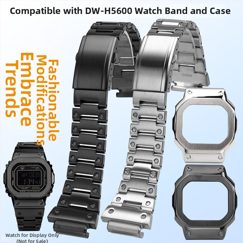 Hendry Casio séria DW-H5600 malý štvorcový modifikovaný puzdro a remienok z nehrdzavejúcej ocele