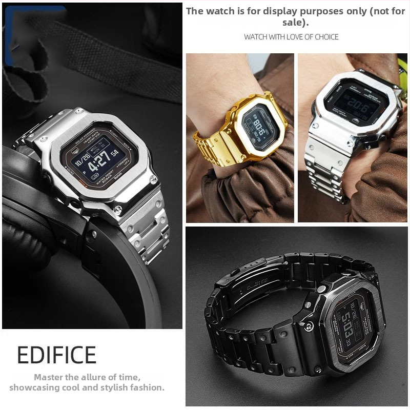Hendry Casio séria DW-H5600 malý štvorcový modifikovaný puzdro a remienok z nehrdzavejúcej ocele
