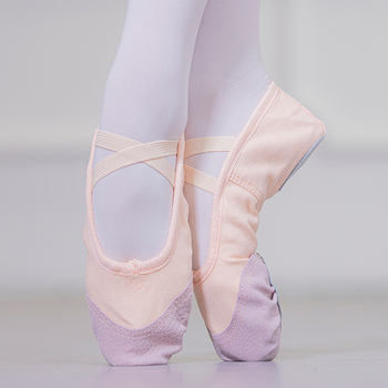 Pantofi de dans pentru adulți, unisex, talpă din piele, partea superioară din pânză, respiranti și ușori, potriviți pentru balet, dans modern și latino