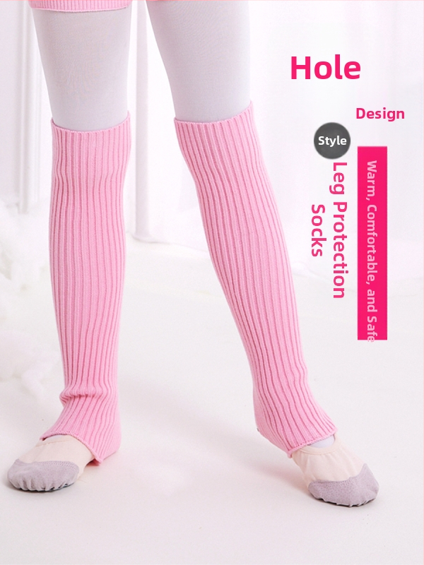 Vaikų baleto kojinės – kvėpuojančios, sugeriančios prakaitą, pagrindinis audinys akrilas 60%, vidutinio tankio, ilgas vamzdelis, vienos spalvos, mergaitėms 3–8 metai