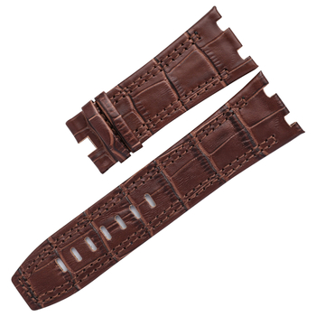 Remienok na hodinky z pravej kože s bambusovým vzorom, kompatibilný s Royal Oak Offshore, dvojstranné konce