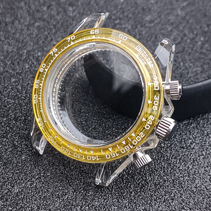 Аксесоар за часовник – прозрачен каучуков корпус с акрилно стъкло, съвместим с VK63 кварцов механизъм; кутия: 1 бр.; пускане лято 2024