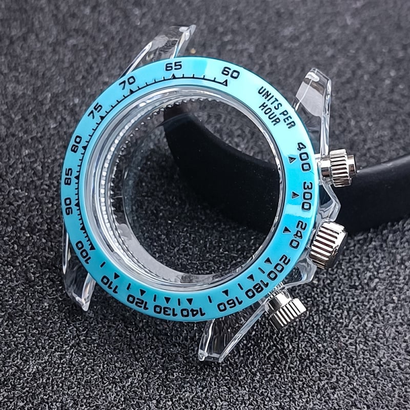 Аксесоар за часовник – прозрачен каучуков корпус с акрилно стъкло, съвместим с VK63 кварцов механизъм; кутия: 1 бр.; пускане лято 2024