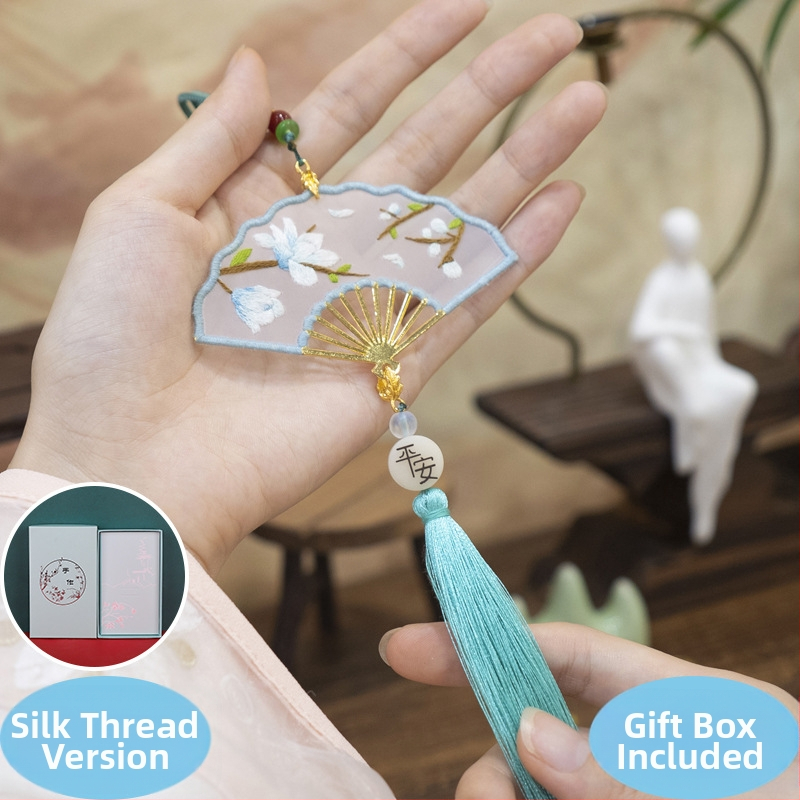 Siuvinėjimo komplektas užrašų knygelėms – Suzhou siuvinėjimas pradedantiesiems, automobilio puošmena, senovės Kinijos stilius