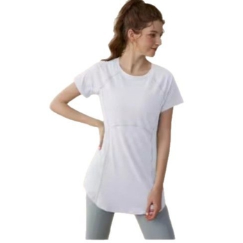 Ženska joga majica, Slim fit, srednja duljina, kratki rukavi, poliester