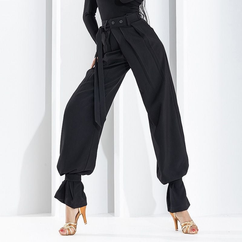 Muške hlače za latino plesne treninge, Corduroy-linen tkanina, ljeto-jesen