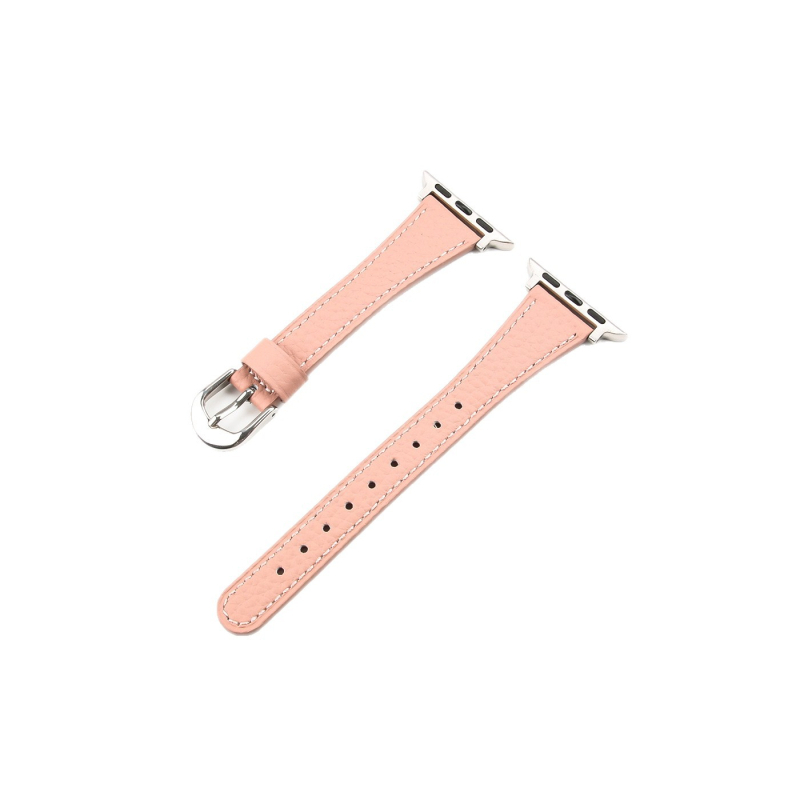 Kožna narukvica za Apple Watch s Lychee uzorkom, 18 mm, za Series 11/10/9/8/SE/Ultra3, minimalistički stil