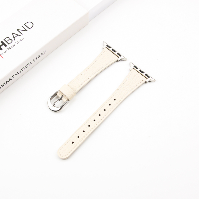 Kožna narukvica za Apple Watch s Lychee uzorkom, 18 mm, za Series 11/10/9/8/SE/Ultra3, minimalistički stil