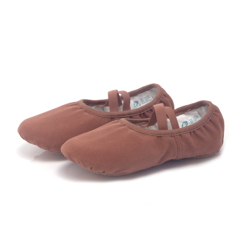 Pantofi de dans cu partea superioară din canvas și bumbac, talpă elastică moale, unisex pentru adulți, potriviți pentru balet, dans modern și dans latino.