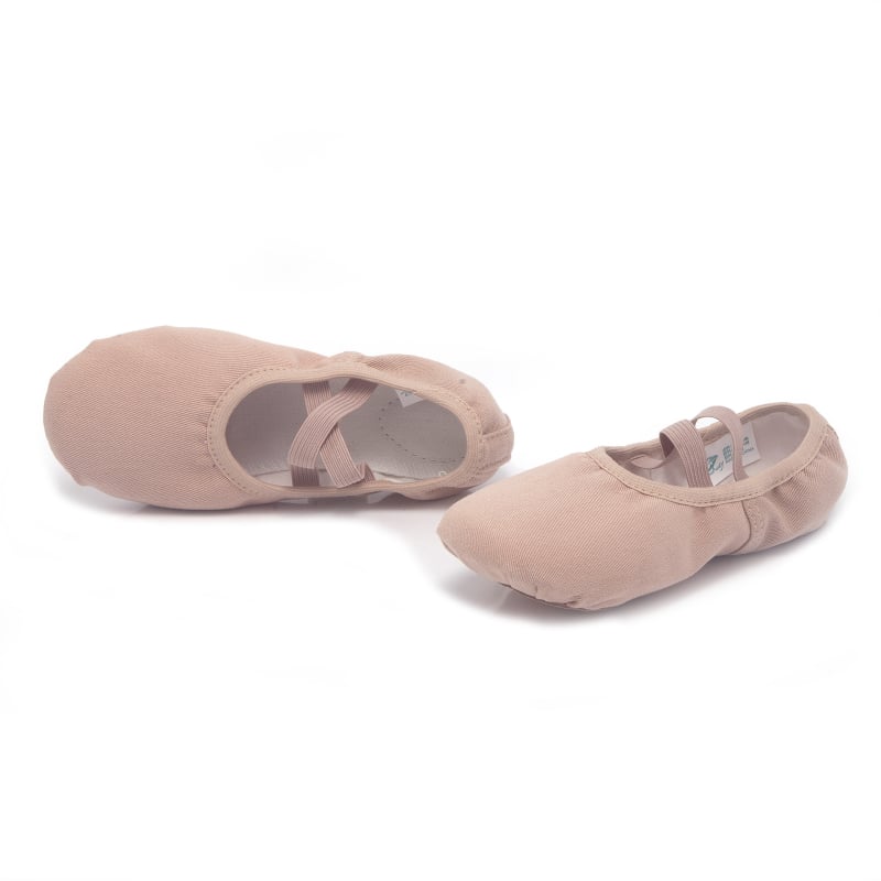 Pantofi de dans cu partea superioară din canvas și bumbac, talpă elastică moale, unisex pentru adulți, potriviți pentru balet, dans modern și dans latino.