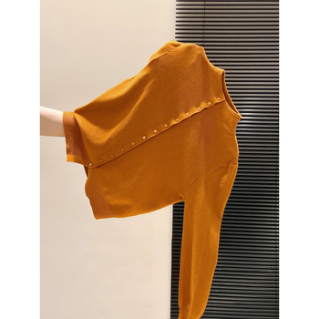Korejskog stila pleteni kardigan na gumbe za jesen-zimu, vitak i elegantan ženski džemper-jakna s dugim rukavima.