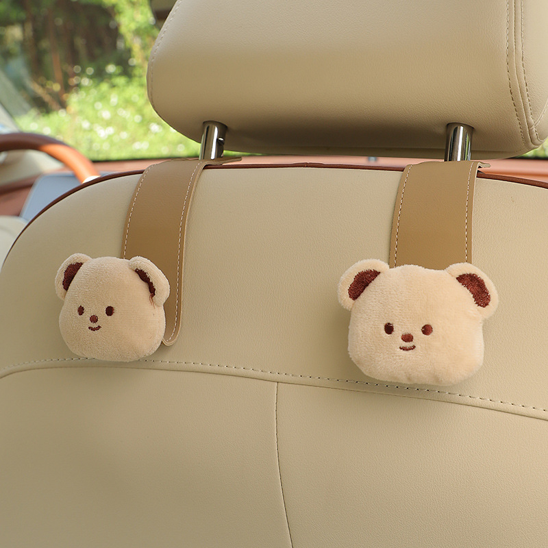 Auto istme seljatoe konks — nahk, karikatuurstiil, interjööride dekoratsioon