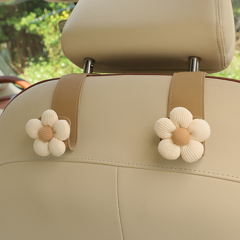 Auto istme seljatoe konks — nahk, karikatuurstiil, interjööride dekoratsioon