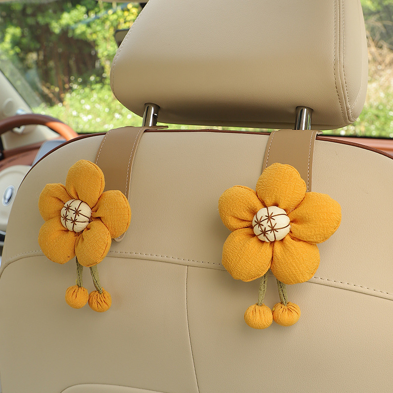 Auto istme seljatoe konks — nahk, karikatuurstiil, interjööride dekoratsioon