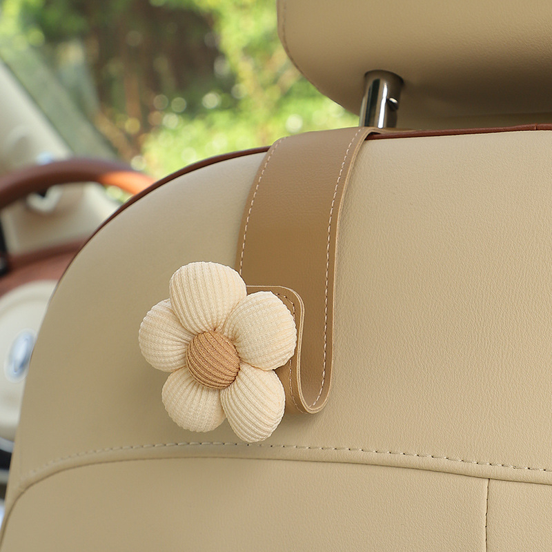 Auto istme seljatoe konks — nahk, karikatuurstiil, interjööride dekoratsioon