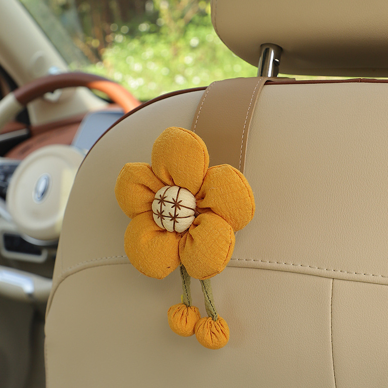 Auto istme seljatoe konks — nahk, karikatuurstiil, interjööride dekoratsioon