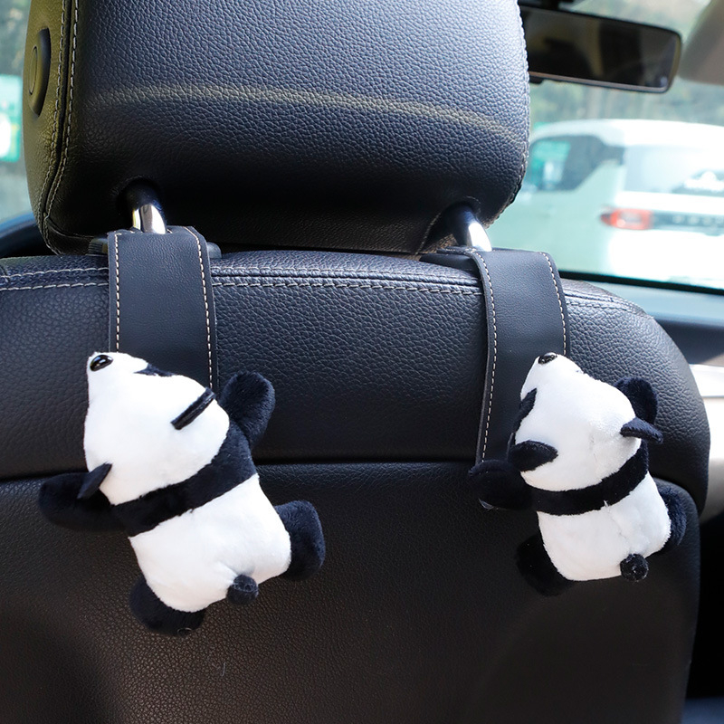 Auto istme seljatoe konks — nahk, karikatuurstiil, interjööride dekoratsioon