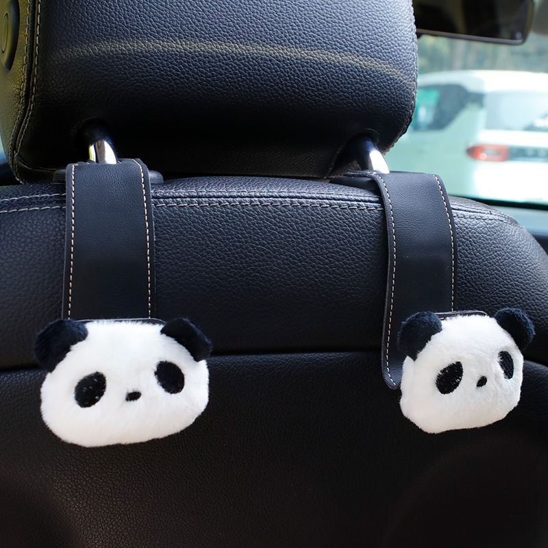 Auto istme seljatoe konks — nahk, karikatuurstiil, interjööride dekoratsioon