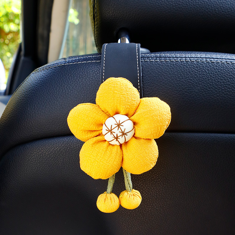 Auto istme seljatoe konks — nahk, karikatuurstiil, interjööride dekoratsioon