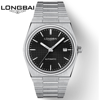 Muški automatski mehanički sat LB1054-1 Cypress/LONGBAI – brojčanik 33 mm, debljina 10,5 mm, vodootpornost 30 m, luminiscencijski kalendar, nehrđajući čelik kućišta i narukvice
