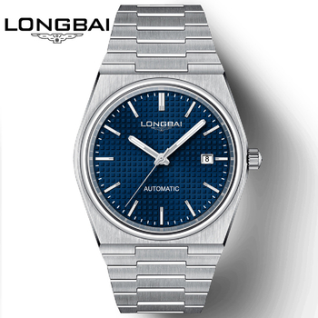 Muški automatski mehanički sat LB1054-1 Cypress/LONGBAI – brojčanik 33 mm, debljina 10,5 mm, vodootpornost 30 m, luminiscencijski kalendar, nehrđajući čelik kućišta i narukvice