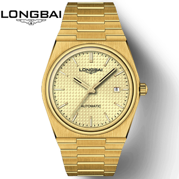 Muški automatski mehanički sat LB1054-1 Cypress/LONGBAI – brojčanik 33 mm, debljina 10,5 mm, vodootpornost 30 m, luminiscencijski kalendar, nehrđajući čelik kućišta i narukvice