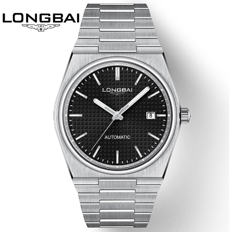 Muški automatski mehanički sat LB1054-1 Cypress/LONGBAI – brojčanik 33 mm, debljina 10,5 mm, vodootpornost 30 m, luminiscencijski kalendar, nehrđajući čelik kućišta i narukvice