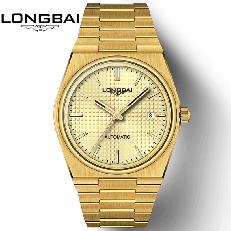 Muški automatski mehanički sat LB1054-1 Cypress/LONGBAI – brojčanik 33 mm, debljina 10,5 mm, vodootpornost 30 m, luminiscencijski kalendar, nehrđajući čelik kućišta i narukvice