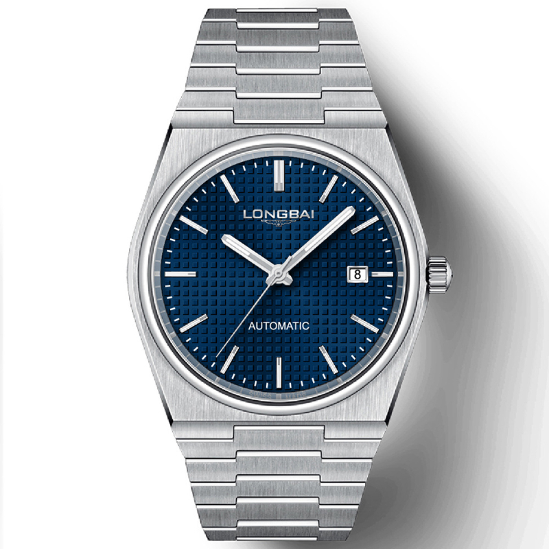 Muški automatski mehanički sat LB1054-1 Cypress/LONGBAI – brojčanik 33 mm, debljina 10,5 mm, vodootpornost 30 m, luminiscencijski kalendar, nehrđajući čelik kućišta i narukvice