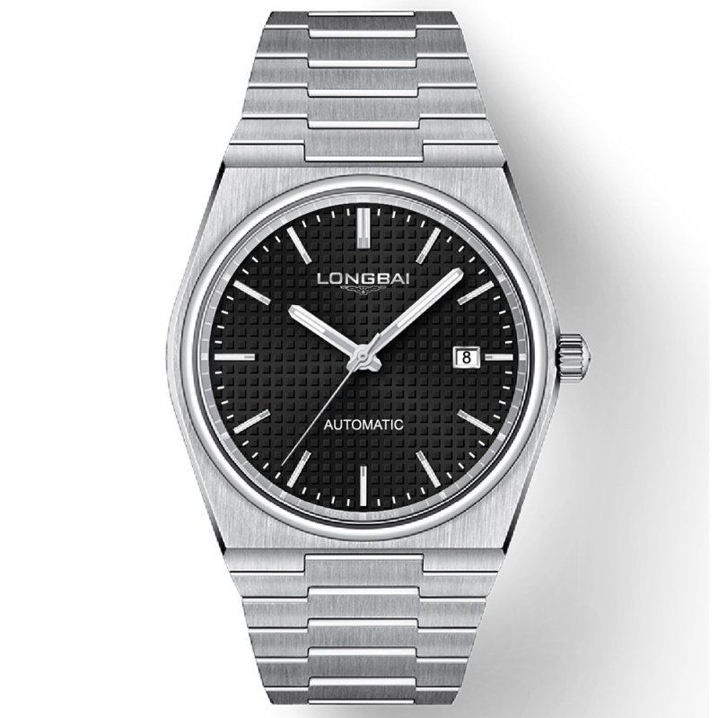 Muški automatski mehanički sat LB1054-1 Cypress/LONGBAI – brojčanik 33 mm, debljina 10,5 mm, vodootpornost 30 m, luminiscencijski kalendar, nehrđajući čelik kućišta i narukvice